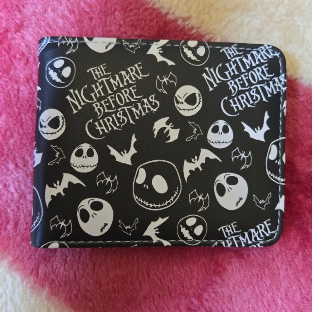 New Jack skellington nightmare before Christmas Halloween horror leather wallet